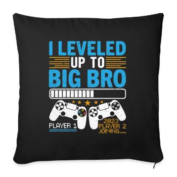 J'ai Atteint Le Niveau De Frère 2023 - Housse de coussin décorative 45 x 45 cm - noir - Devant
