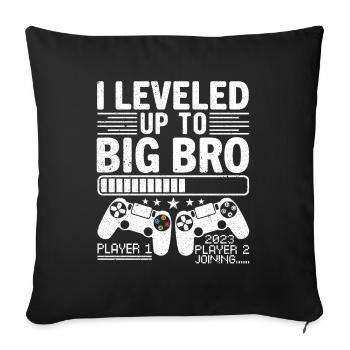 J'ai Atteint Le Niveau De Frère 2023 - Housse de coussin décorative 45 x 45 cm - noir - Devant