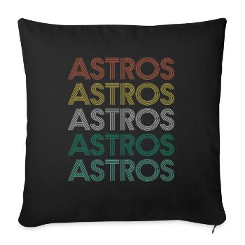 Astros - Sofa pillowcase 17,3'' x 17,3'' (45 x 45 cm) - black - Front