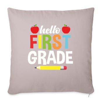 Hello First Year - Sofa pillowcase 17,3'' x 17,3'' (45 x 45 cm) - light taupe - Front