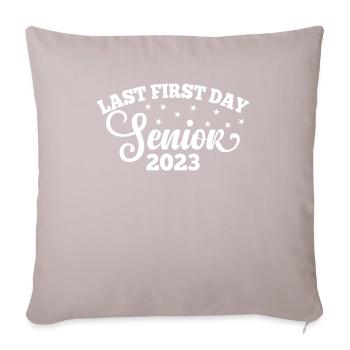 Dernier Premier Jour Senior 2023 - Housse de coussin décorative 45 x 45 cm - taupe clair - Devant