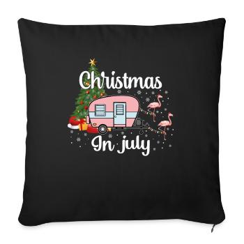 Christmas In July - Sofa pillowcase 17,3'' x 17,3'' (45 x 45 cm) - black - Front