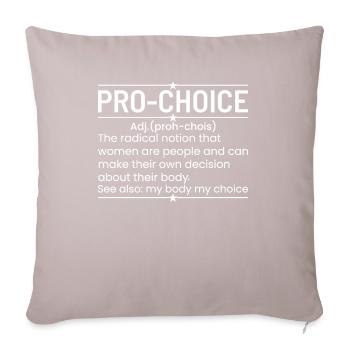 Une Drôle De Définition Du Pro-choix - Housse de coussin décorative 45 x 45 cm - taupe clair - Devant