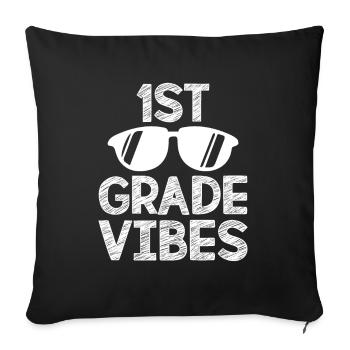 The Vibrations Of The 1st Year - Sofa pillowcase 17,3'' x 17,3'' (45 x 45 cm) - black - Front
