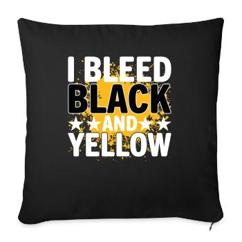 I Bleed Black And Yellow Je Saigne Noir Et Jaune - Sofa pillowcase 17,3'' x 17,3'' (45 x 45 cm) - black - Front