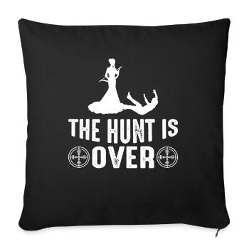 Hochzeit Die Jagd ist vorbei Hochzeitsgeschenk - Sofakissenbezug 45 x 45 cm - Schwarz - Vorne