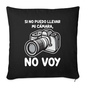 Si Je Ne Peux Pas Apporter Ma Caméra - Housse de coussin décorative 45 x 45 cm - noir - Devant