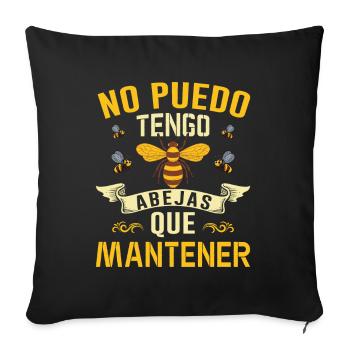 Abeille Apiculteur Drôle Abeille Cadeau Apiculture - Housse de coussin décorative 45 x 45 cm - noir - Devant