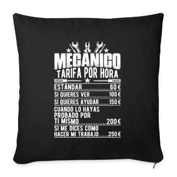 Le Tarif Horaire D'un Mécanicien - Housse de coussin décorative 45 x 45 cm - noir - Devant