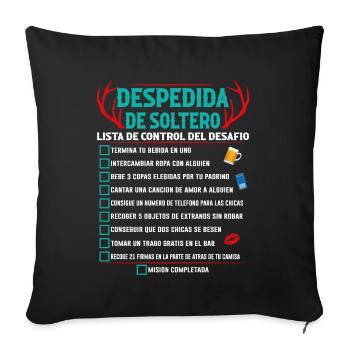 L'adieu Du Célibataire - Housse de coussin décorative 45 x 45 cm - noir - Devant