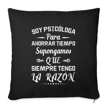 Je Suis Psychologue - Housse de coussin décorative 45 x 45 cm - noir - Devant