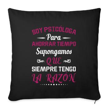Je Suis Psychologue - Housse de coussin décorative 45 x 45 cm - noir - Devant