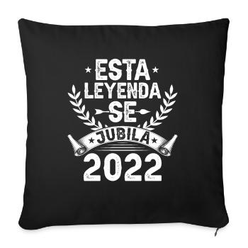 Cette Légende Prend Sa Retraite En 2022 - Housse de coussin décorative 45 x 45 cm - noir - Devant