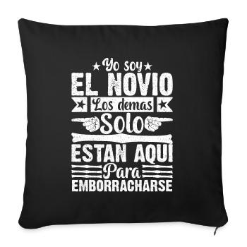 Futur Marié Enterrement De Vie De Garçon - Housse de coussin décorative 45 x 45 cm - noir - Devant
