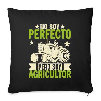 Je Ne Suis Pas Parfait Mais Je Suis Un Agriculteur - Housse de coussin décorative 45 x 45 cm - noir - Devant