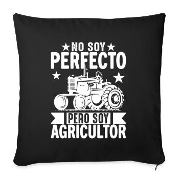 Je Ne Suis Pas Parfait Mais Je Suis Un Agriculteur - Housse de coussin décorative 45 x 45 cm - noir - Devant