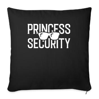 Princess Security - Sofa pillowcase 17,3'' x 17,3'' (45 x 45 cm) - black - Front