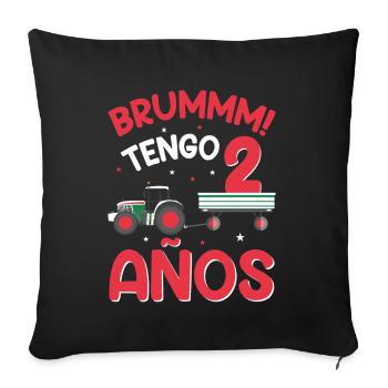 Brummm J'ai 2 ans - Housse de coussin décorative 45 x 45 cm - noir - Devant