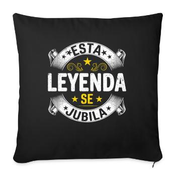 Cette Légende Prend Sa Retraite - Housse de coussin décorative 45 x 45 cm - noir - Devant