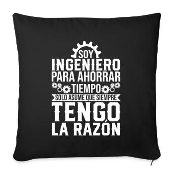 Je Suis Un Ingénieur J'ai Toujours Raison - Housse de coussin décorative 45 x 45 cm - noir - Devant