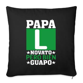Nouveau Papa - Housse de coussin décorative 45 x 45 cm - noir - Devant