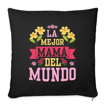 La Meilleure Maman Du Monde - Housse de coussin décorative 45 x 45 cm - noir - Devant