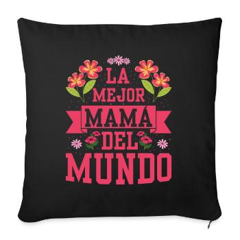 La Meilleure Maman Du Monde - Housse de coussin décorative 45 x 45 cm - noir - Devant