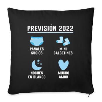 Prévisions Pour 2022 Cadeau De Grossesse 2022 - Housse de coussin décorative 45 x 45 cm - noir - Devant