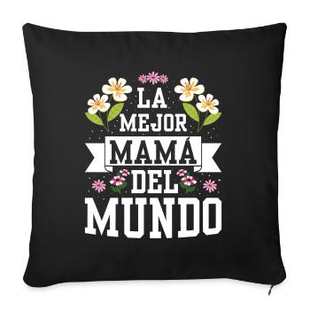 La Meilleure Maman Du Monde - Housse de coussin décorative 45 x 45 cm - noir - Devant