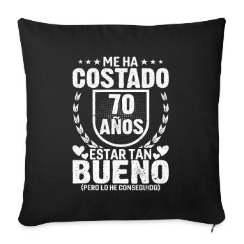 Anniversaire 70 Ans Idée Cadeau D'anniversaire - Housse de coussin décorative 45 x 45 cm - noir - Devant