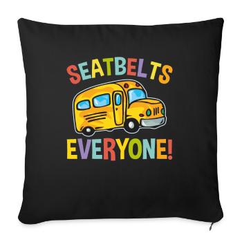 Les Ceintures De Sécurité Tout Le Monde - Housse de coussin décorative 45 x 45 cm - noir - Devant