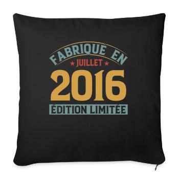 Légendaire Depuis Juillet 2016 Anniversaire Cadeau - Housse de coussin décorative 45 x 45 cm - noir - Devant