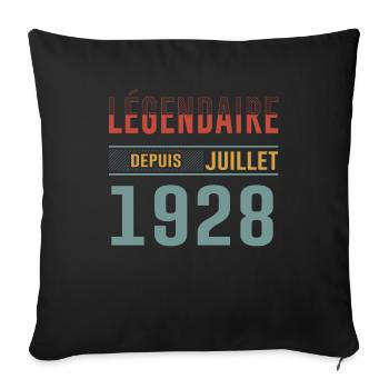 Légendaire Depuis Juillet 1928 Anniversaire Cadeau - Housse de coussin décorative 45 x 45 cm - noir - Devant