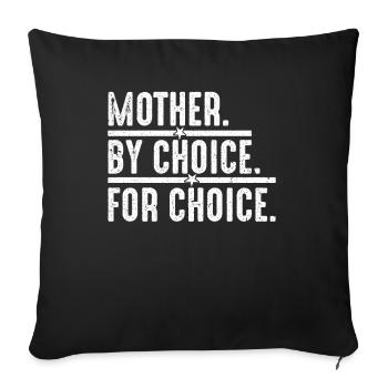 Mother by Choice - Sofa pillowcase 17,3'' x 17,3'' (45 x 45 cm) - black - Front