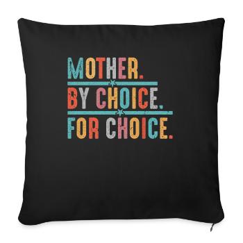 Mother by Choice - Sofa pillowcase 17,3'' x 17,3'' (45 x 45 cm) - black - Front