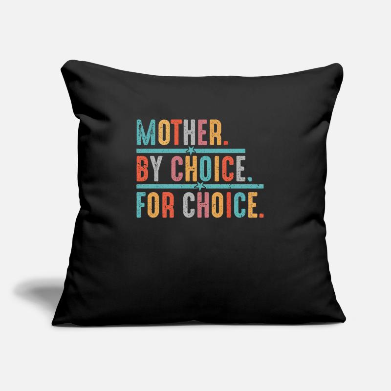 Mère Par Choix Housse de coussin décorative 45 x 45 cm