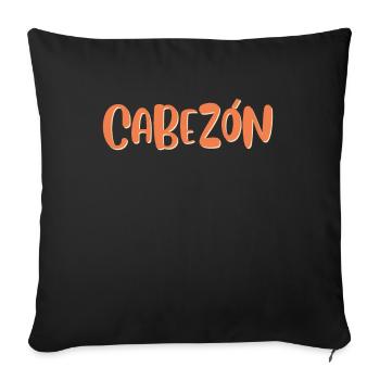 Head - Sofa pillowcase 17,3'' x 17,3'' (45 x 45 cm) - black - Front