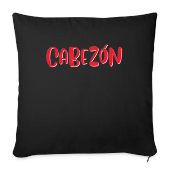 Head - Sofa pillowcase 17,3'' x 17,3'' (45 x 45 cm) - black - Front