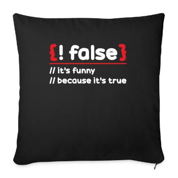 Programmeur Programmation Logiciel Codage Codeur - Housse de coussin décorative 45 x 45 cm - noir - Devant