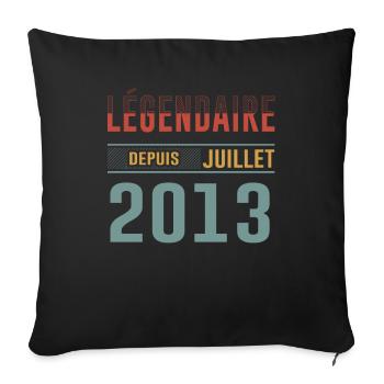 Juillet 2013 Anniversaire Idée Cadeau Vintage - Housse de coussin décorative 45 x 45 cm - noir - Devant