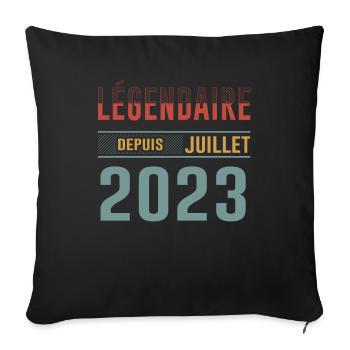 Légendaire Depuis Juillet 2023 Anniversaire Cadeau - Housse de coussin décorative 45 x 45 cm - noir - Devant