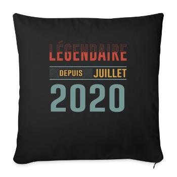 Légendaire Depuis Juillet 2020 Anniversaire Cadeau - Housse de coussin décorative 45 x 45 cm - noir - Devant