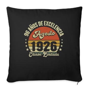 Birthday Vintage Gift Idea August Humor 96 - Sofa pillowcase 17,3'' x 17,3'' (45 x 45 cm) - black - Front