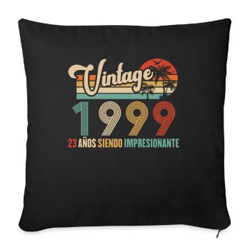 Anniversaire Vintage Idée Cadeau D Anniversaire 23 - Housse de coussin décorative 45 x 45 cm - noir - Devant