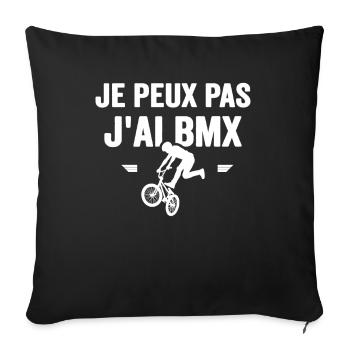 Je Peux Pas J'ai Bmx Vélo De Route Citations Sport - Housse de coussin décorative 45 x 45 cm - noir - Devant