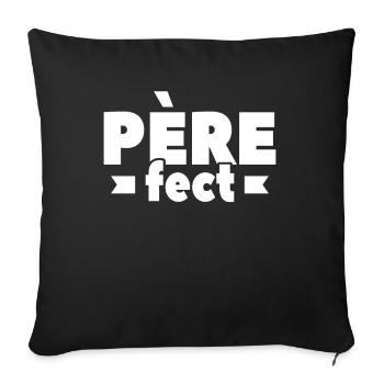 Père-FEC Idée Cadeau D'amour Pour Papa - Housse de coussin décorative 45 x 45 cm - noir - Devant