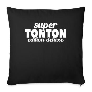 Super Tonton Édition Deluxe - Housse de coussin décorative 45 x 45 cm - noir - Devant