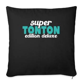 Super Tonton Édition Deluxe - Housse de coussin décorative 45 x 45 cm - noir - Devant