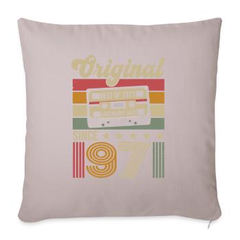 Vintage Birthday Original Gift Idea 1971 - Sofa pillowcase 17,3'' x 17,3'' (45 x 45 cm) - light taupe - Front