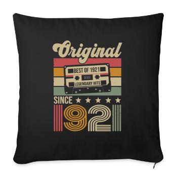 Vintage Geburtstag Originelle Geschenkidee 1921 - Sofakissenbezug 45 x 45 cm - Schwarz - Vorne